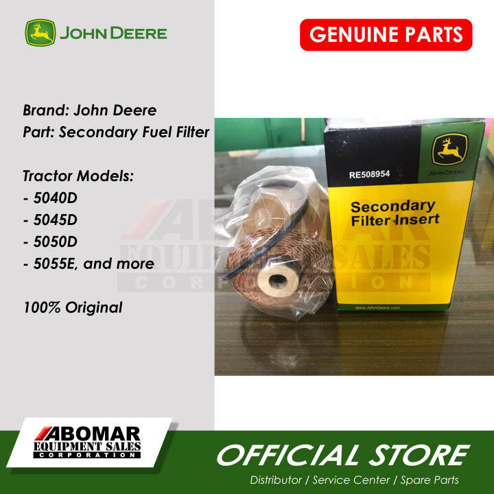 John Deere Secondary Fuel Filter RE508954 for models 5040D, 5045D