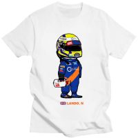 2023 NewLando Norris และนมคลาสสิกฮาราจูกุพิมพ์เสื้อยืด14สีรอบคอหลวมฤดูร้อนแขนสั้นทุกวันถนนด้านบน