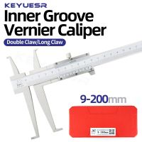 【LZ】♀☑  Pinça vernier interna com ranhura 9-200mm de aço inoxidável garra longa e dupla calibre interno para carpintaria ferramentas de medição