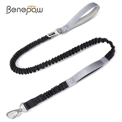 Benepaw  Shock Absorbing Tactical Bungee Dog Leash Heavy Duty No Pull Elastic Padded Handle Pet Lead Rope Military Training