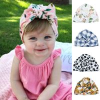 Cute Baby Hat Newborn Floral Bowknot Cap Girl Elastic Rabbit Ears Beanie Cap Baby Photography Props