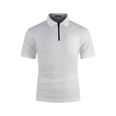 FGKKS Summer Men Short Sleeve POLO Shirt Fashion Lapel Solid Color Polo Breathable Business Casual Social Polo Shirt Male