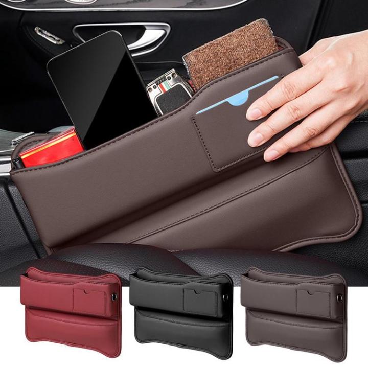 car-seat-crevice-storage-box-car-seat-gaps-organizer-car-organizer-with-charging-cable-hole-pu-leather-car-seat-organizer-for-phones-glasses-keys-cards-heathly
