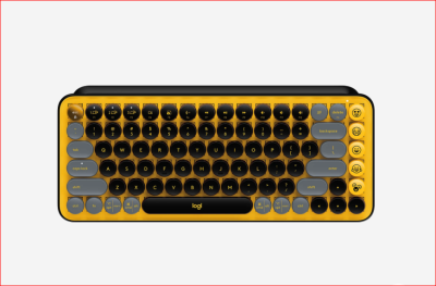 [ประกัน 1 ปี] Logitech POP KEYS (Blast Yellow) Wireless Mechanical Keyboard   คีย์บอร์ดไร้สาย - [Kit IT]