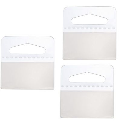 Adhesive Hang Tag 1-1/2 x 1-1/2 Inch Slot Display Hang Tag Clear Hang Tag Folding Labels for Store Display