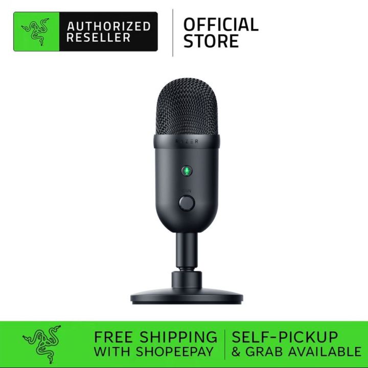 Razer Seiren V2 X USB Condenser Microphone for Streaming and Gaming on PC:  Supercardioid Pickup Pattern - Integrated Digital Limiter - Mic Monitoring  and Gain Control - Built-in Shock Absorber 