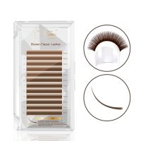 Light Or Dark Brown Individual Eyelash Extension Makeup False Lashe Maquillaje High Quality Soft Natural Synthetic Mink