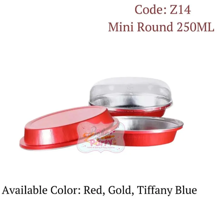 Premium Aluminum foil pan 250ml Mini round pan (20pcs.with lid) Lazada PH