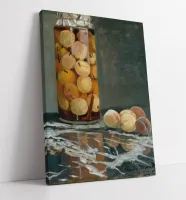 Claude Monet, Jar Of Peaches-งานพิมพ์ศิลปะบนผืนผ้าใบสำหรับติดกำแพง1ชิ้นมีกรอบหรือไร้กรอบ