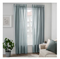 Curtains with tie-backs, 1 pair, 140x250 cm.