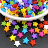 100pcs/lot 9mm Pure Color Star Shape Acrylic Beads Loose Spacer Beads For Jewelry Making Pendant Necklace Bracelet Handmade DIY Beads
