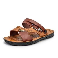 Men Sandals 2023 Summer Fashion Man Beach Leather Sandals Luxury Sandals Men Outdoor Beach Casual Shoes Cheap Male Sandals