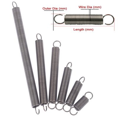 1pcs Open Hook Tension Spring Pullback Spring Coil Extension Spring Draught Spring Wire Diameter 1.4mm Various Sizes Electrical Connectors