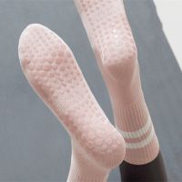 Cotton breathable Mid-tube Yoga Socks Bottom Professional Non-slip Silicone Floor Socks Fitness Socks Dance Pilates Sports Socks