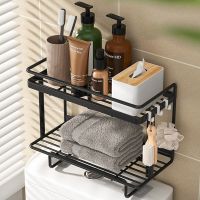 Toilet Tank Storage Holder Rack Refrigerator Storage Organizer Bathroom Shelf Shampoo Tray Stand No Drilling Household Item Bathroom Counter Storage