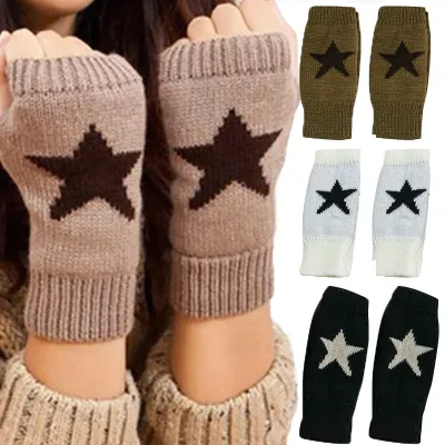 Arm Gloves Hand Warmer Gloves Wool Knitting Gloves Soft Warm Gloves Fingerless Gloves Knitted Gloves