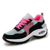 Spring and Autumn Light Soft Sole Comfortable Wear-resistant Rocking Shoes Mesh Air Cushion Shoes Women Shoes Joker Sports Shoes