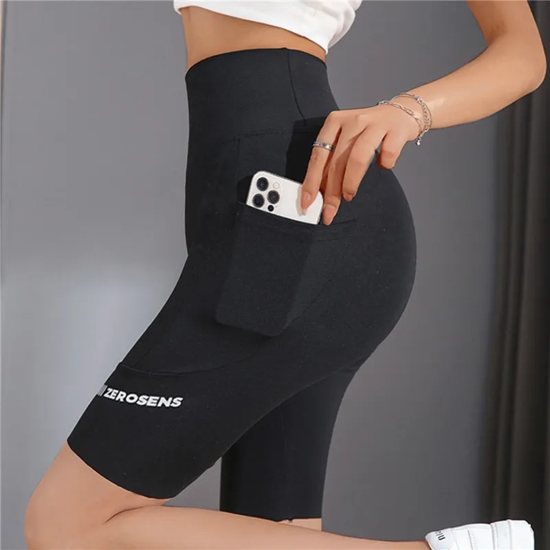 Spandex Solid Seamless Shorts Women Soft Workout Tights Fitness