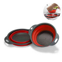 Foldable Silicone Colander and Collapsible Basket Fruit Vegetable Washing Micro-Perforated Strainer and Solid Basket