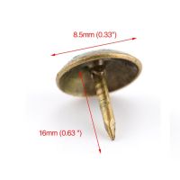 ตะปูตอกทองแดง8.5X16มม. 50ชิ้นหมุดปักกล่องเครื่องประดับตกแต่งโบราณตะปูประตูขนาด10X10มม. สำหรับฮาร์ดแวร์รัด