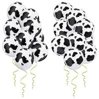 15pcs 12inch  Cow Print Latex Balloons for farm theme birthday party decorations Cowboy Theme Party Supplies Balloons