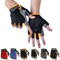 hotx【DT】 Cycling Gloves Anti Shock Breathable Half Fingerless Sport Mitts Hot