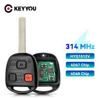 KEYYOU 3ปุ่มกุญแจรีโมท314เมกะเฮิร์ตซ์ชิปสำหรับเล็กซัส GX470 LX470 2003 2004 2005 2006 2007 2008 HYQ1512V 4D68 89070-60801