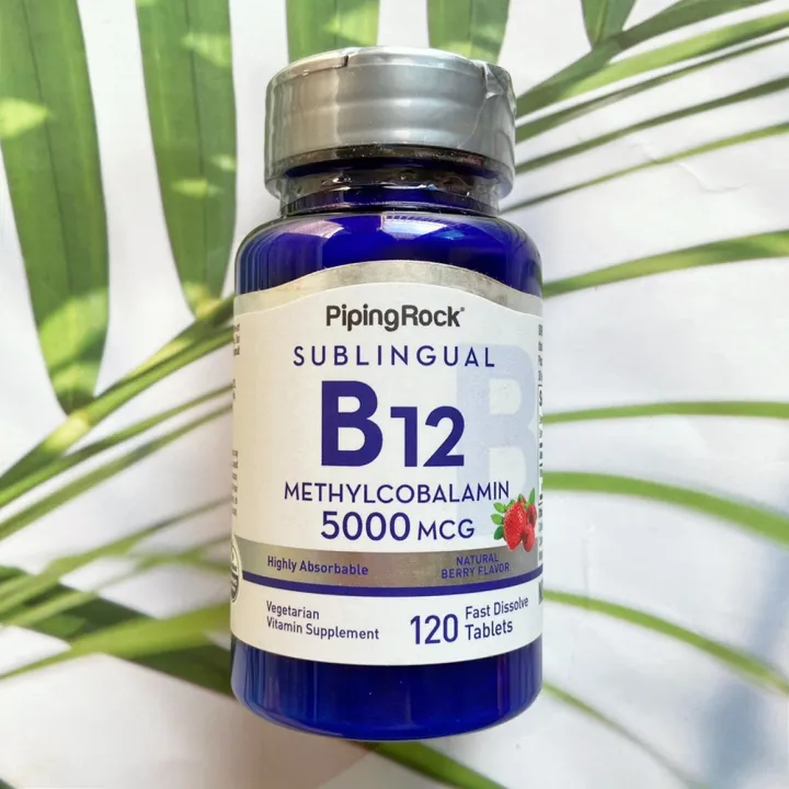 วิตามินบี 12 B-12 Sublingual Methylcobalamin 5000 Mcg 120 Fast Dissolve ...