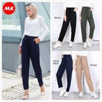 CODiy085671 ?Ready Stock? Womens Casual Long Pants Elastic Ribbon Cooling Pants Jogger Pants Seluar Joger Perempuan [P31/567]