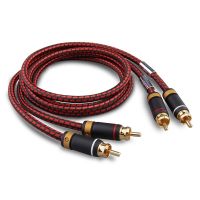 Monsterprolink Audiophile 2ชายกับ2ชายเสียง Rca ลำโพงย่านความถี่ต่ำสเตอริโอสายถัก Hi-Fi สำหรับขยายสัญญาณตัวรับ Av