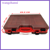 Wangzhansi Ransi กล่องใส่อุปกรณ์ตกปลาขนาดใหญ่แบบอเนกประสงค์สองชั้นกล่องเหยื่อตกปลาพื้นที่ว่าง