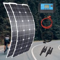 Flexible Solar Panel High Efficiency Cell 18V 100w 200w 300w 400w PWM Controller for RV/Boat/Car/Home 12 V / 24V Battery Charger Wireless Earbuds Acce