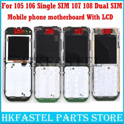 HKFASTEL Motherboard For Nokia 105 106 Single SIM 107 108 Dual SIM Replace Mobile Phone Motherboard With LCD Display Screen Replacement Parts