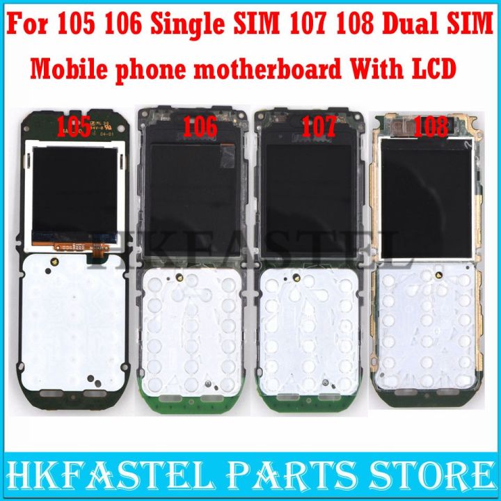 hkfastel-motherboard-for-nokia-105-106-single-sim-107-108-dual-sim-replace-mobile-phone-motherboard-with-lcd-display-screen-replacement-parts