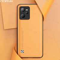 NORVIK เคสโทรศัพท์น่ารักหนังสีเหลืองหรูหราสำหรับ Realme 11 10 9 9i 8 C53 C30S C30 C35 C21 GT Neo 3 3T 2T 5 Narzo 50 50A 50i รุ่นนายก Master Pro + Pro Plus 4G 5 n5-1ปกป้องสีลูกกวาดปลอกอ่อนกันกระแทก G เลนส์