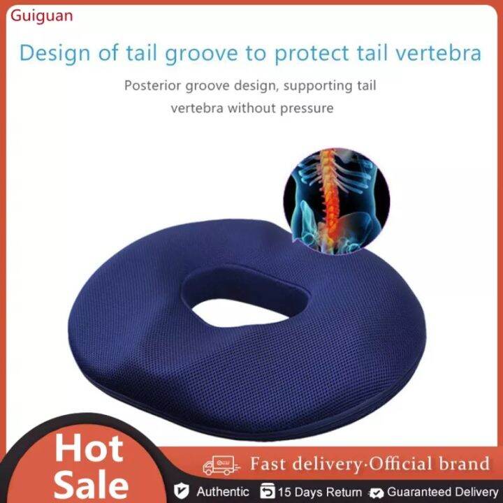 DMI Convoluted Foam Ring Donut Seat Cushion Pillow for Back Pain, Plaid