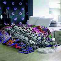 Gray scale tiger point detector 3D wall Plush Fleece Blanket picnic sofa