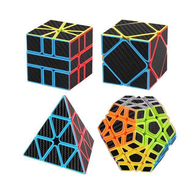 ecube-moyu-meilong-skewb-bundle-set-gift-magic-carbon-cubing-classroom-4pcs-packing-cubes-speed-cube-puzzle-educational-toys