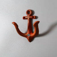 Creative Anchor Wall Mount Decorative Hooks Cast Iron Retro Big Clothes Coat Hats Towel Hanger Shelf For Kitchen Home Decoration