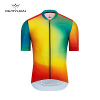 Summer Anti-Pilling Eco-Friendly Bike Clothing Tops Mtb Wear Breathable Uni Gradient Cycling Jersey Team Road Bicycle Shirts