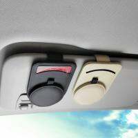 Car Glasses Holder Universal Car Visor Holder Leather Car Accessories Car Eyeglasses Interior Clip Visor Hanger Card Clip T H4K3