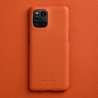 Luxury Genuine Leather Back Cover Phone Case For OPPO FindX3 Pro Business Real Cowhide Leather Protective Case For OPPO Find X3