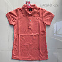 Polo women เสื้อโปโลผู้หญิง สีโอรส กลาง เป็นทรงเข้ารูป ลูกค้า 99% ได้รับของแล้วสั่งซื้อซ้ำอีก มีบริการเก็บเงินปลายทาง ผ้าดี เนื้อนิ่ม ด้วยผ้า TC เกรดดี ไม่ย้วย ไม่หด ผ้ารีดเรียบง่าย ระบายอากาศได้ดี ใส่สบาย ไม่ระคายผิว ซักแล้วไม่เป็นขน