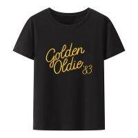 เสื้อยืดแฟชั่น40th ตลกสำหรับวันเกิด "Golden Oldie" ท็อปส์ซูคอรอบแบรนด์เสื้อยืดผู้ชายสไตล์ป๊อปยูนิเซ็กซ์สำหรับ1983