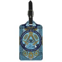 【DT】 hot  Twoheartsgirl Fashion Freemasonry Print Resealable Luggage Tag Trolley Case Identifier Label Portable Baggage Boarding Bag Tags