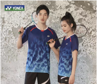 Yonex เสื้อแจ็คเก็ตแบดมินตันฤดูร้อน2023ใหม่แห้งเร็วซึมซับเหงื่อระบายอากาศได้ดีกีฬาออกกำลังกายวิ่งการแข่งขัน