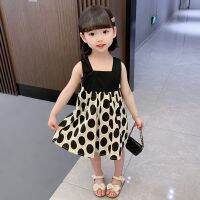 【Ladies shop】สาว SummerDotGirl ChildPatchwork ChildCasualGirls เครื่องแต่งกายเด็ก