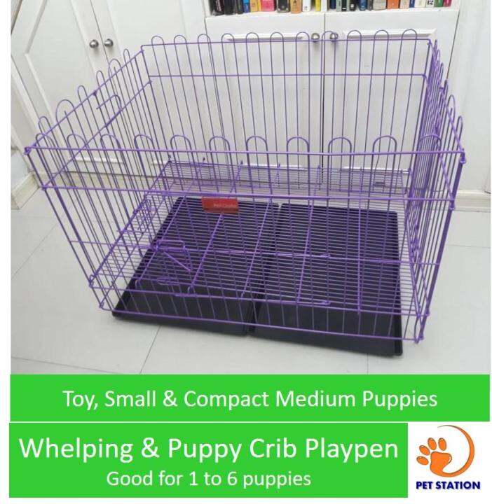 Dog Cage Crate Puppy Whelping Crib Playpen PURPLE/BLACK/PINK/BLUE