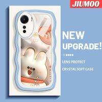 เคส JIUMOO สำหรับ Vivo Y35 Y16 5G Y56 5G เคสลายการ์ตูนกระต่ายซุกซนแบบดั้งเดิมเคสโทรศัพท์ขอบซิลิโคนน้ำแบบคลุมทั้งหมดเคสตัวปกป้องกล้องถ่ายรูปเลนส์เคสฝาหลังนิ่ม