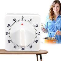 ❒▼☎ 60 Minutes Kitchen Timer Count Down Silent Alarm Reminder White Square Mechanical Timer For Kitchen Classroom Homework Office